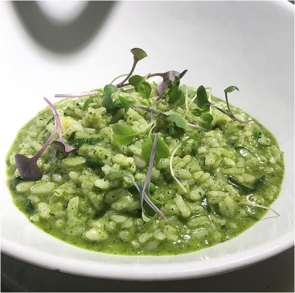 Spinach and Asparagus Risotto